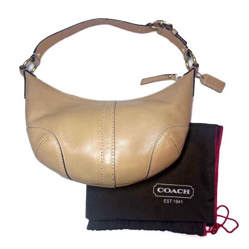 Coach Tan 2007 Y2K Hampton Leather Shoulder SoHo Purse 11543 + Dustbag EUC